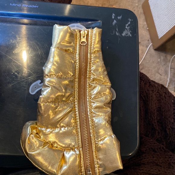 Coat/dress Unbranded gold metallic zip up - Picture 1 of 6